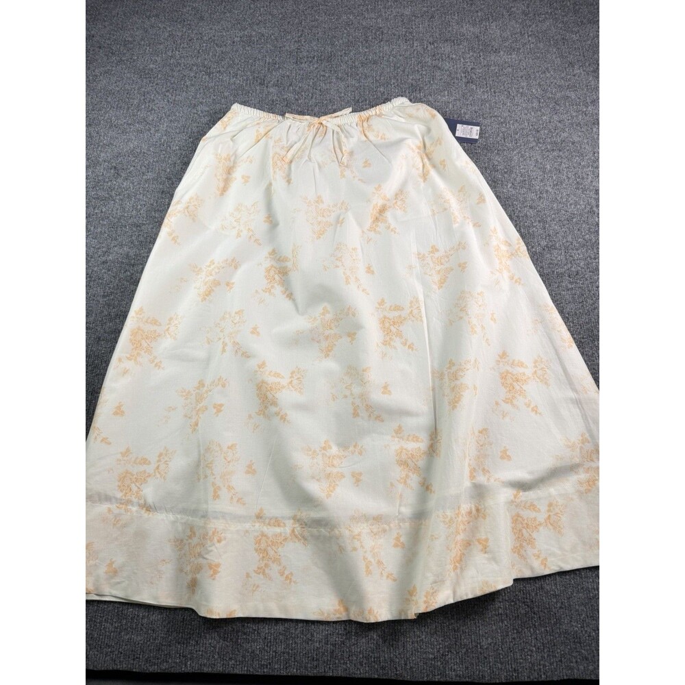 Universal Thread Women’s Floral Midi Skirt Size Small Cream Peach NWT Cotton
